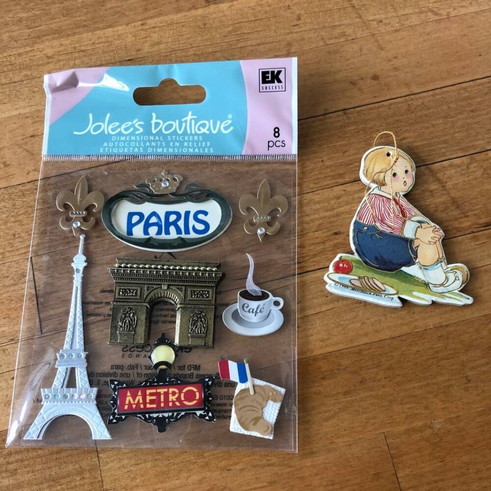 EK Success 3D Cardstock Dimensional Cardstock Stickers Jolee's boutique Paris